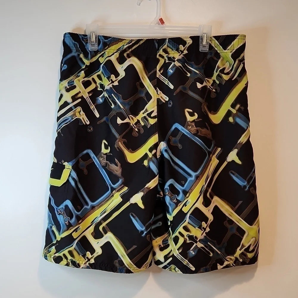 Nike Lined Mesh Swim Trunks Shorts Men's Sz Medium Great Graphic EUC VERY NICE!